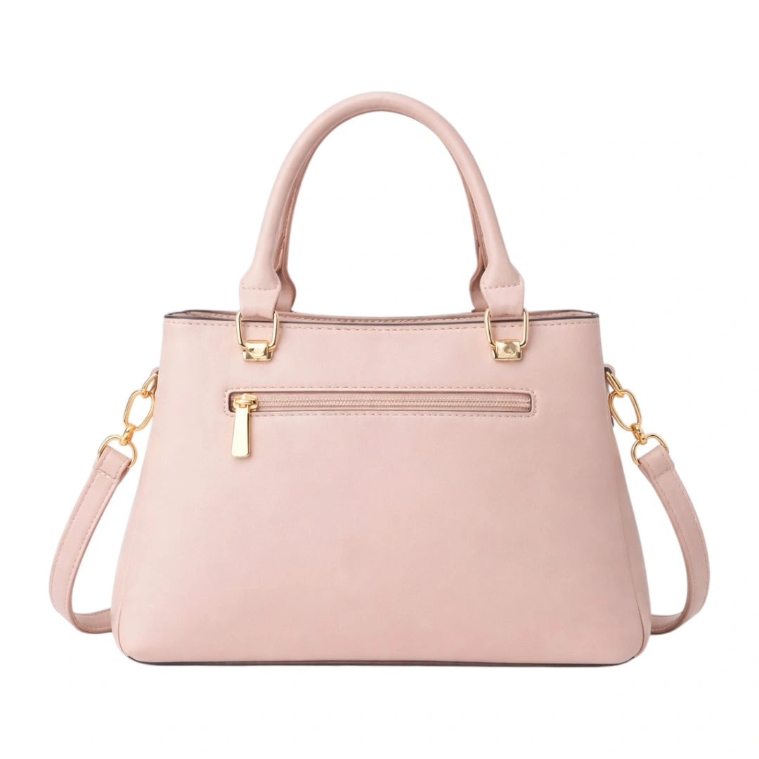 Rovaa Blush Grace Pattern Shoulder Bag with Elegant Gold