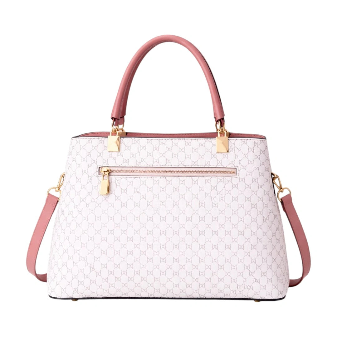 Rovaa Elegant Stripe Pattern Shoulder Bag with Adjustable Strap