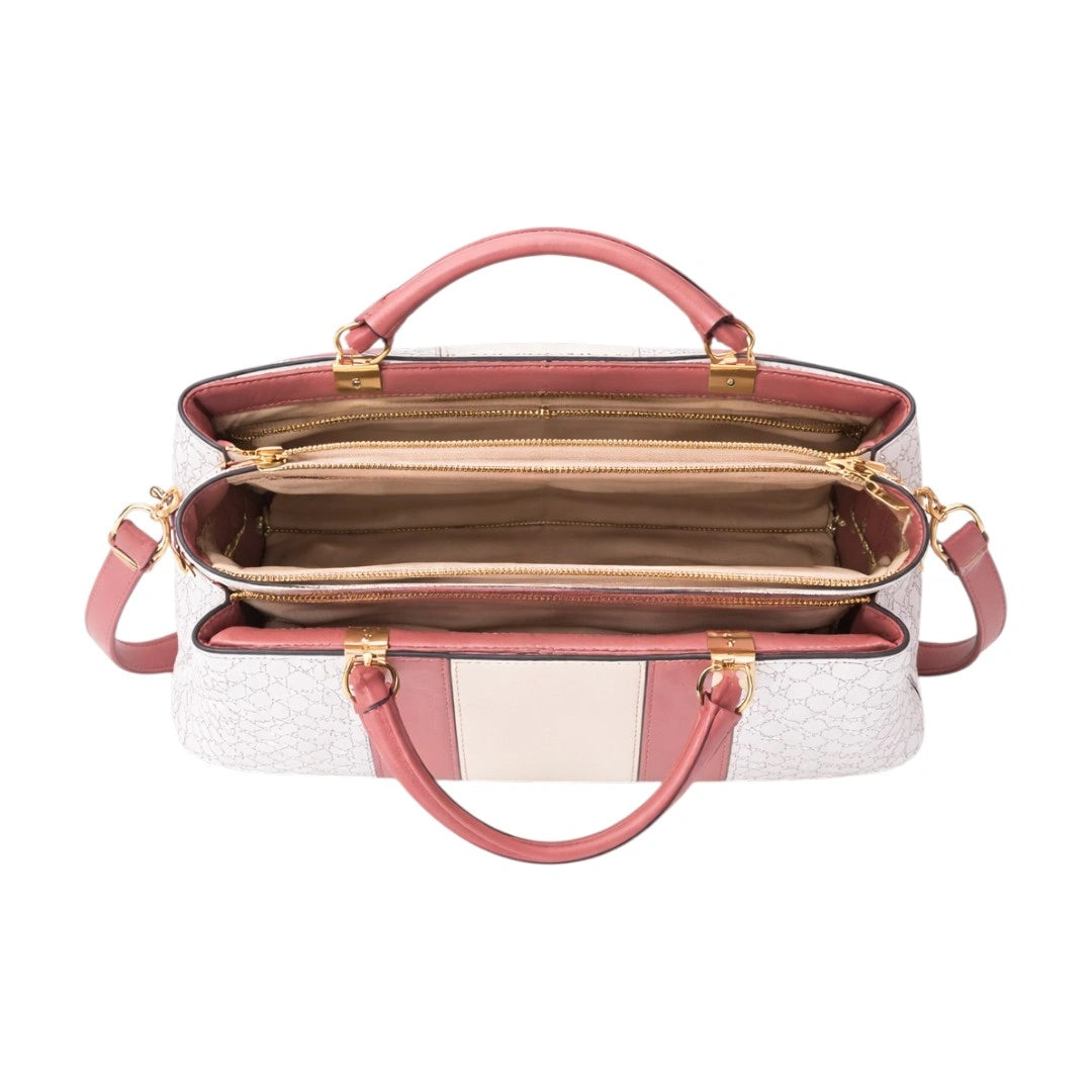 Rovaa Elegant Stripe Pattern Shoulder Bag with Adjustable Strap