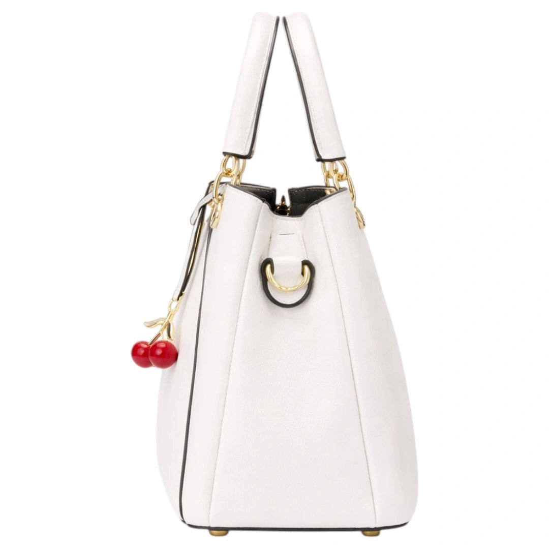 Rovaa Ivory Modern Luxe Elegant White Handbag