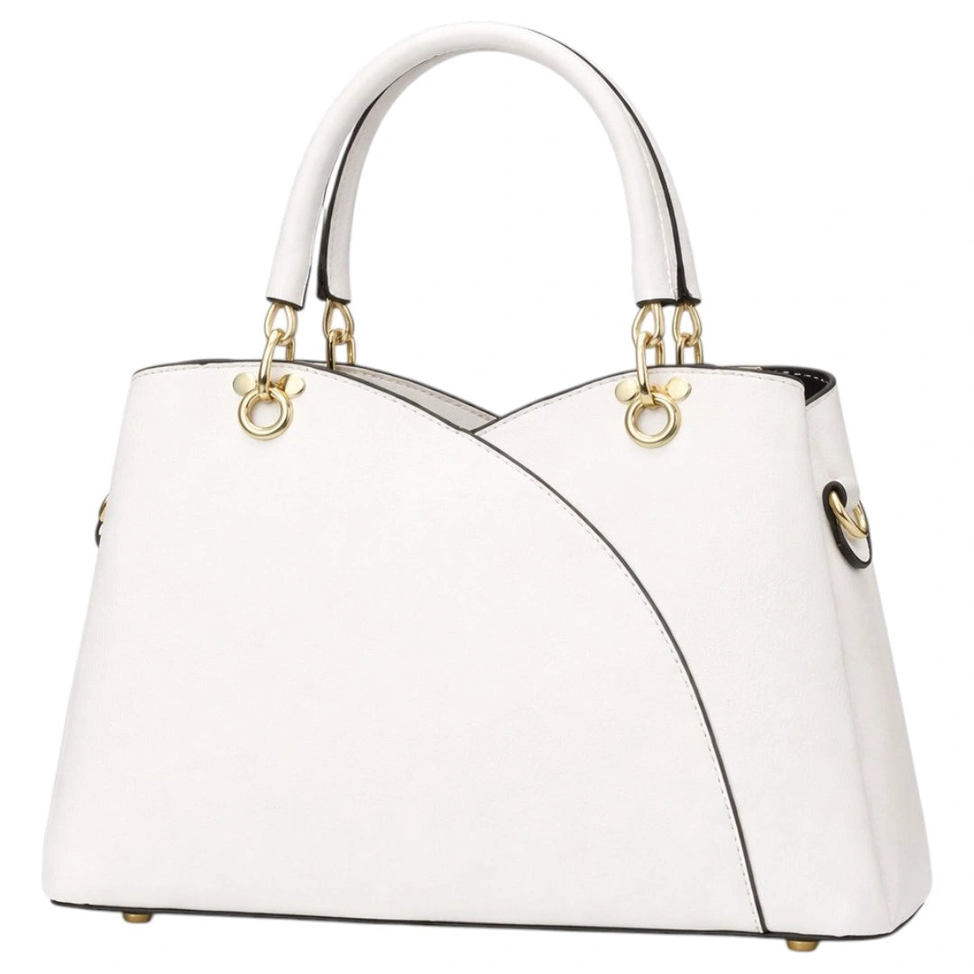 Rovaa Ivory Modern Luxe Elegant White Handbag