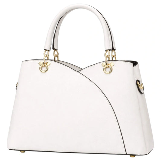 Rovaa Ivory Charm Handbag with Elegant Curve Design