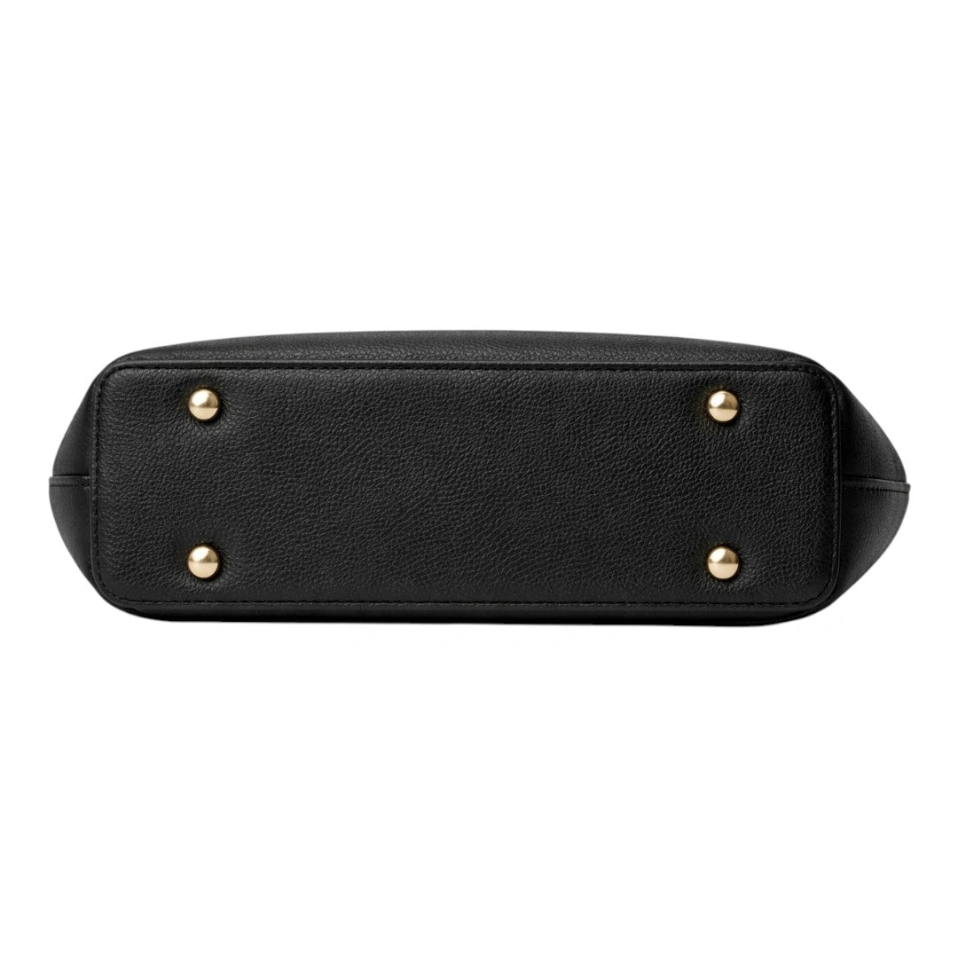 Rovaa Noir Elegance Shoulder Bag with Signature Bow Detail